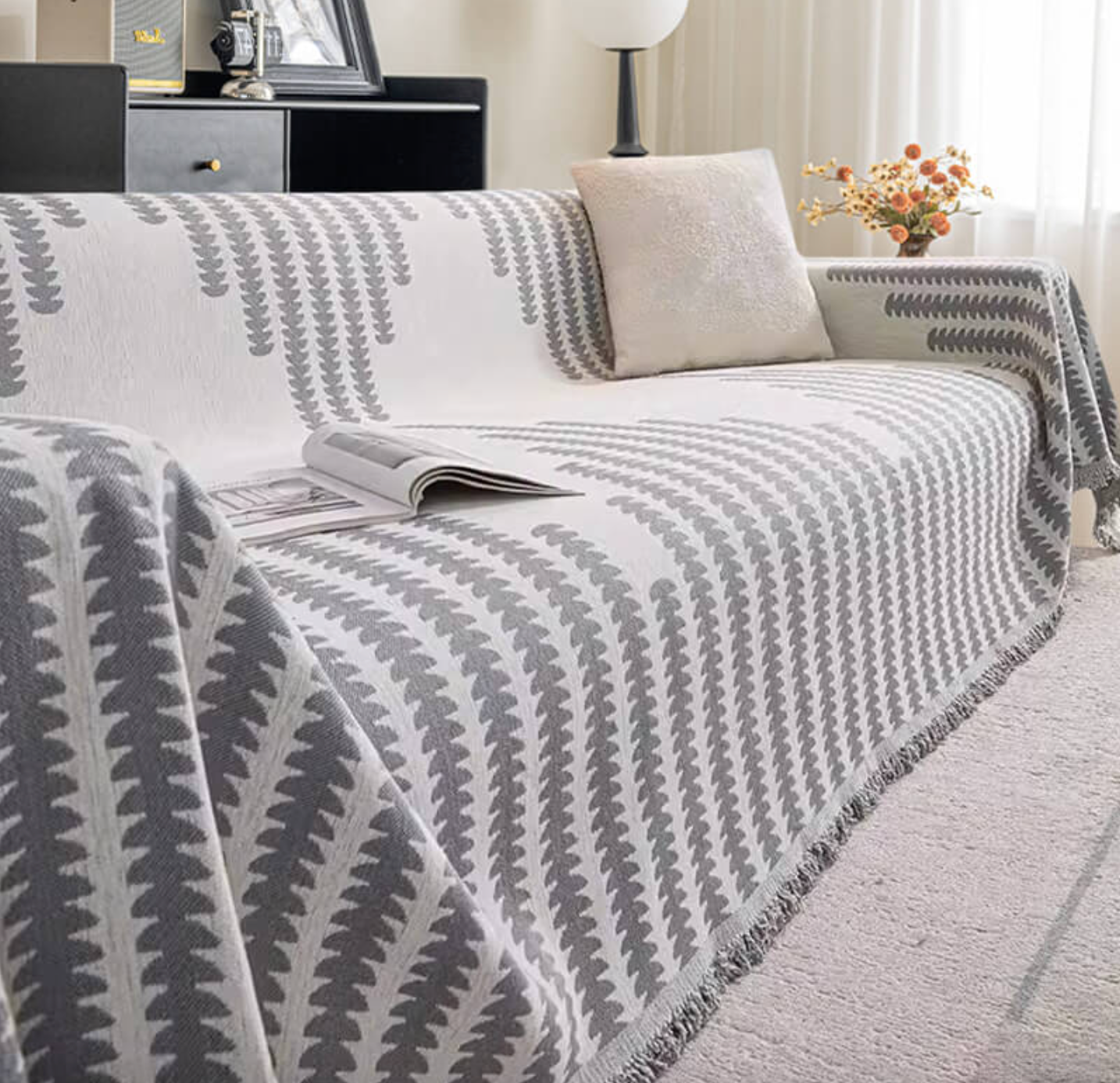 All-seasons Chenille Fabric Double-sided Anti-scratch Home Decoration Couch Cover