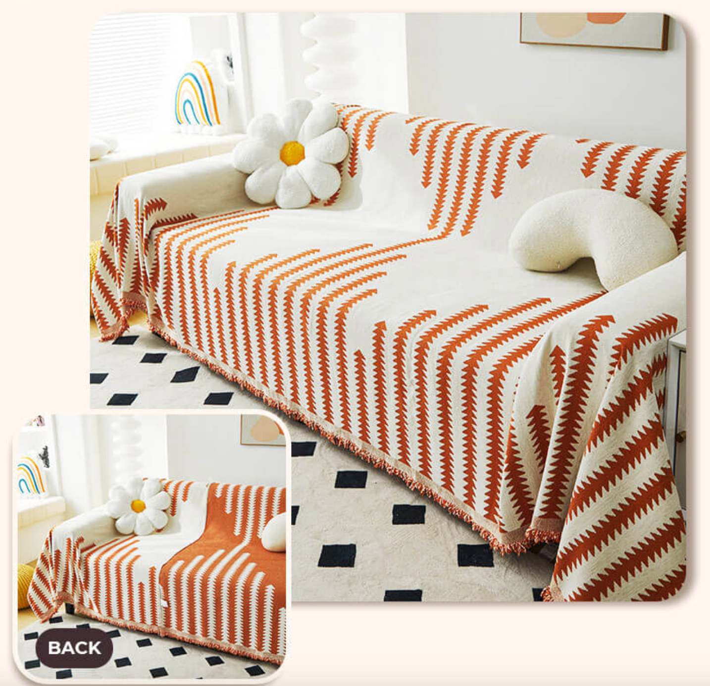 All-seasons Chenille Fabric Double-sided Anti-scratch Home Decoration Couch Cover