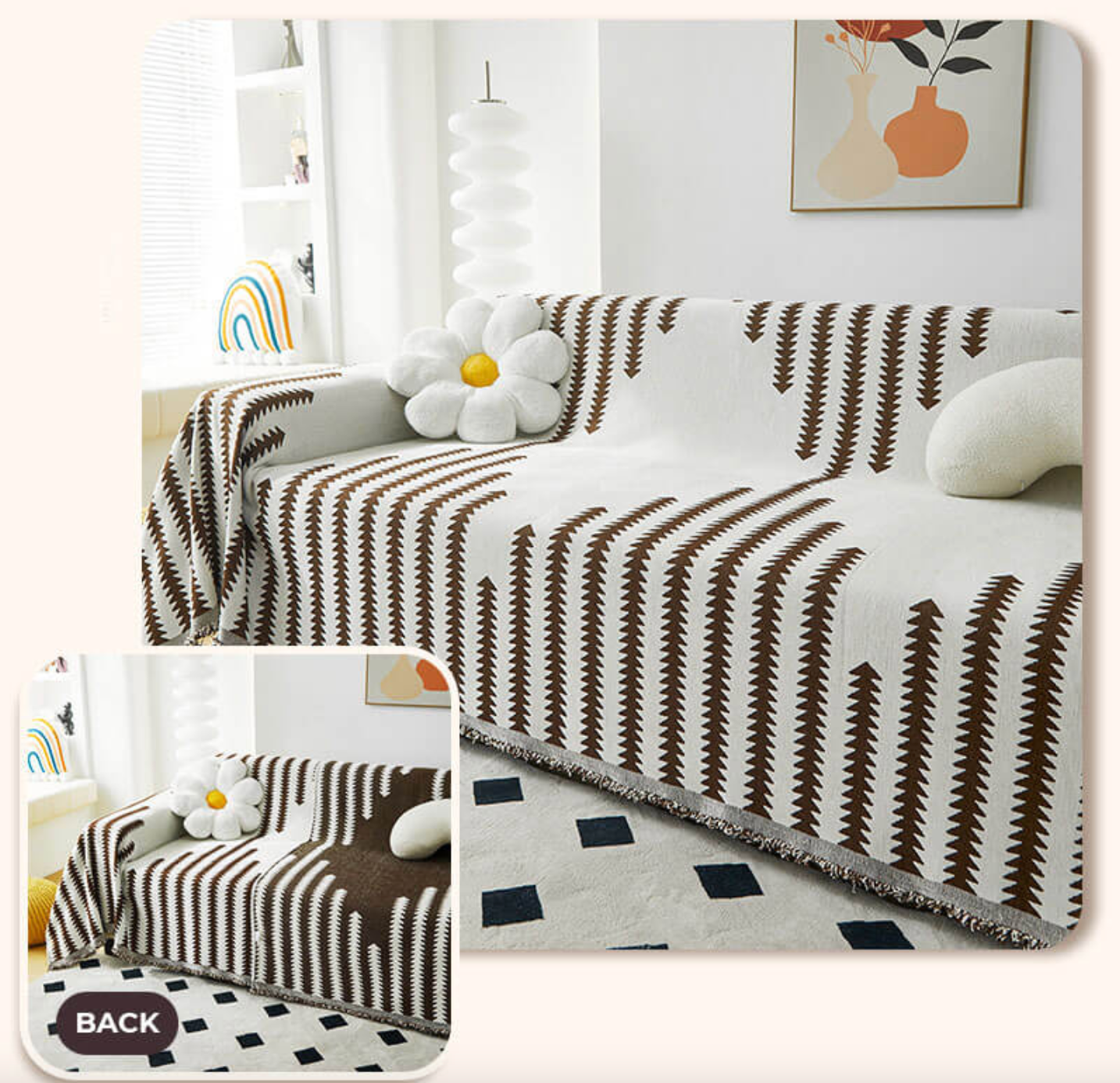 All-seasons Chenille Fabric Double-sided Anti-scratch Home Decoration Couch Cover